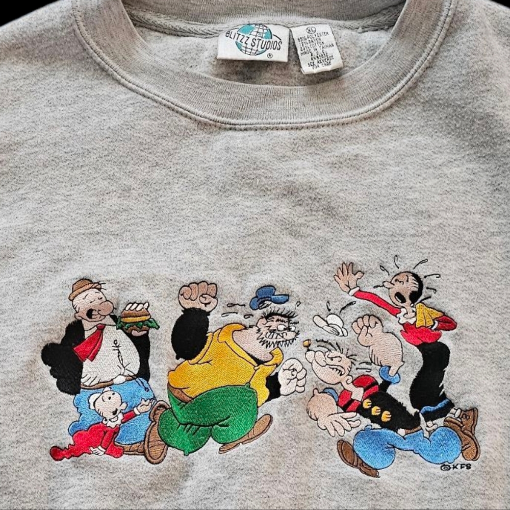 Vintage BLITZZ STUDIOS - Popeye, Olive Oil & Friends Sweatshirt Size XL